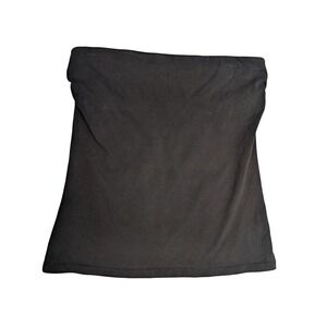 Express Sexy Basic Tube Top Black Strapless Cotton Stretch Y2K Vintage Medium